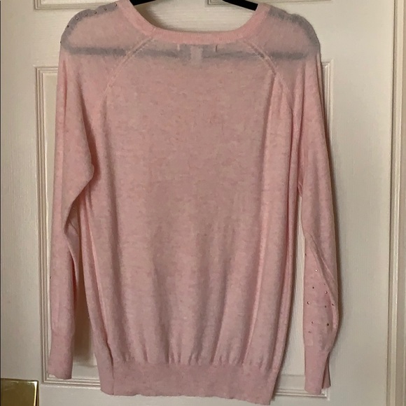 PINK KNIT ROSE GOLD SWEATER TOP - Picture 5 of 5